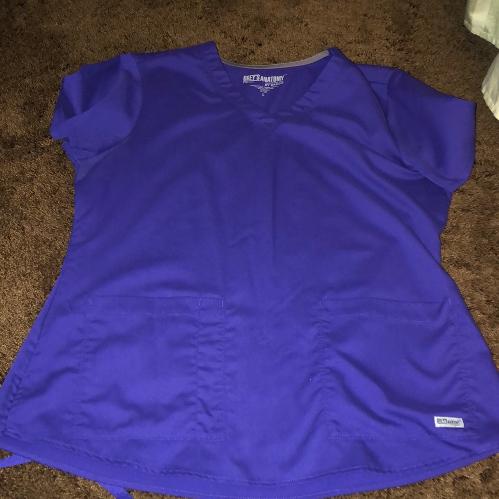 Greys Anatomy Purple Scrub Set Size Large